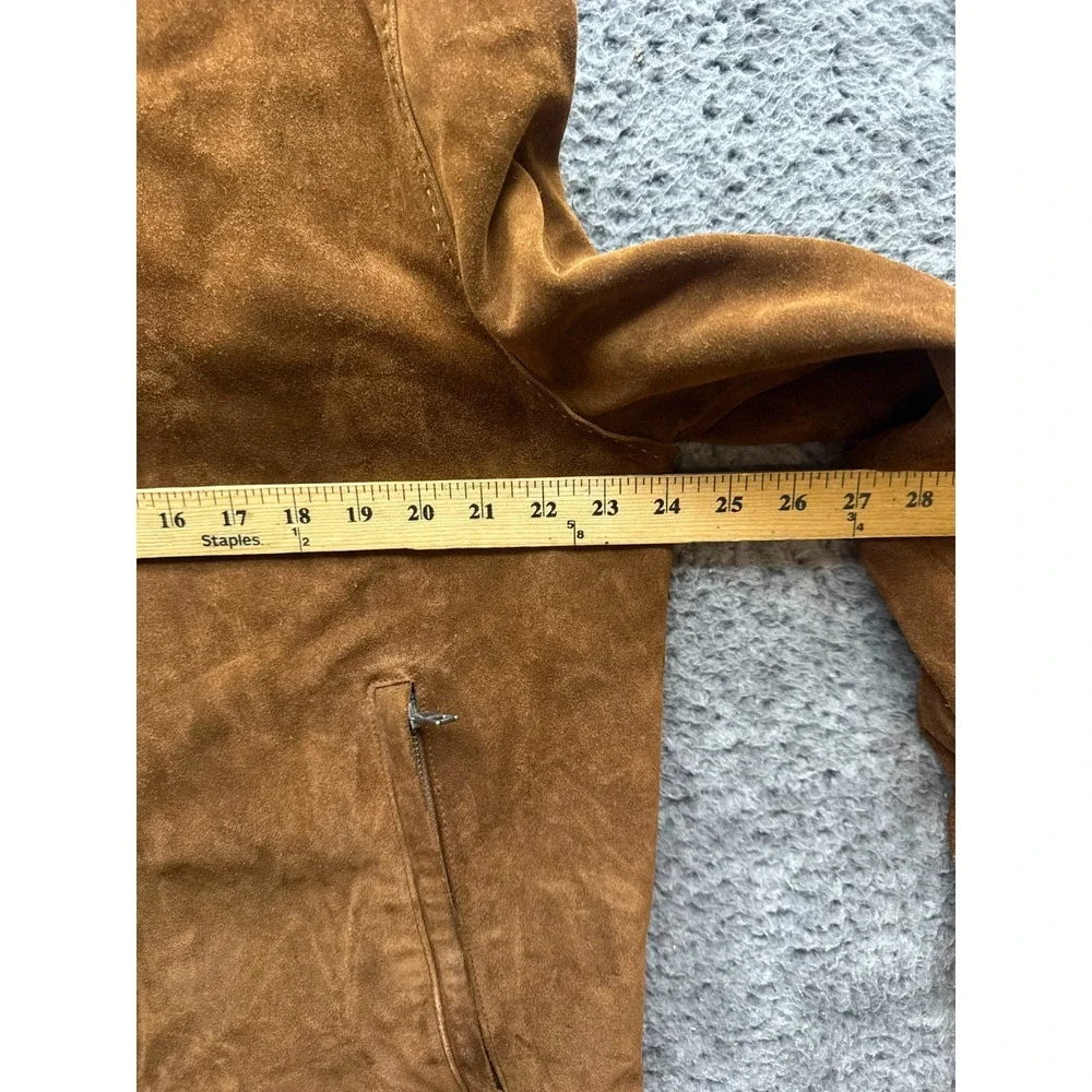 Vintage Banana Republic Genuine Suede Leather Full-Zip Jacket Brown Mens Size L